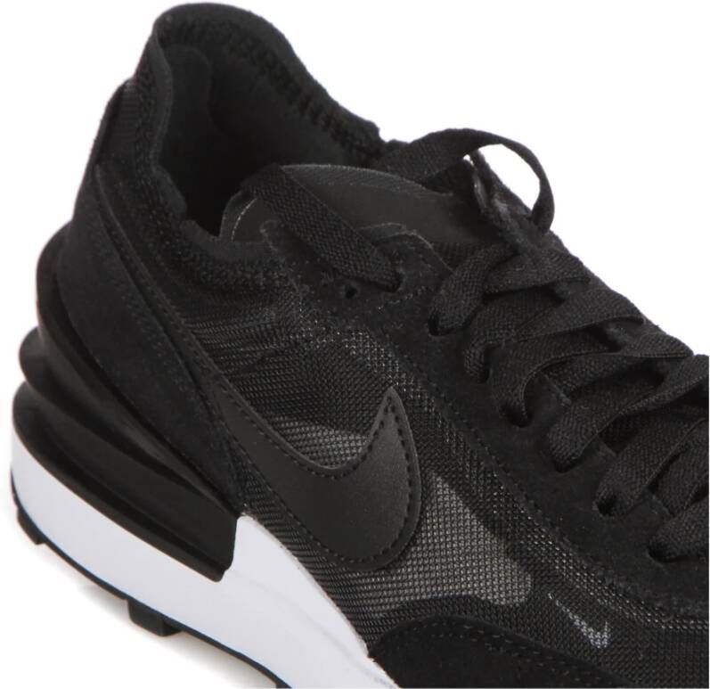 Nike Lage Sneaker Zwart Wit Oranje Wafel Stijl Black Heren