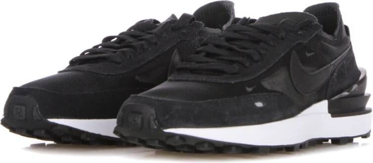 Nike Lage Sneaker Zwart Wit Oranje Wafel Stijl Black Heren