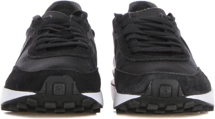 Nike Lage Sneaker Zwart Wit Oranje Wafel Stijl Black Heren
