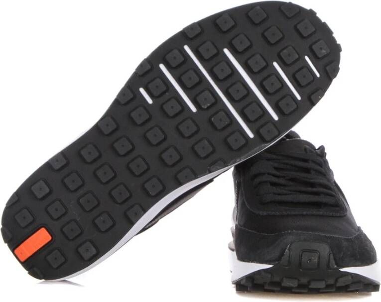 Nike Lage Sneaker Zwart Wit Oranje Wafel Stijl Black Heren