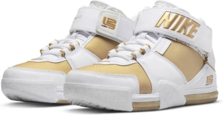 Nike LeBron II Wit Goud Sneakers White Heren
