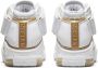 Nike LeBron Zoom 2 II Maccabi Heren Basketbalschoenen Sneakers schoenen Wit-Gold DJ4892 - Thumbnail 4