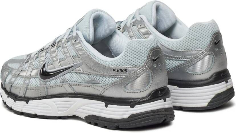 Nike P-6000 White Metallic Silver Pure Platinum Black- Dames White Metallic Silver Pure Platinum Black - Foto 12