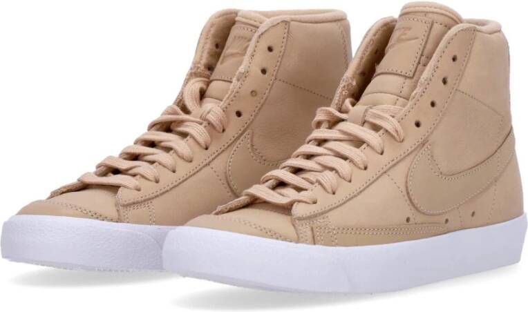 Nike Premium Hoge Leren Sneaker Beige Dames