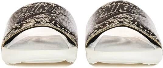 Nike Print Damesslippers Desert Sand Zwart Multicolor Dames