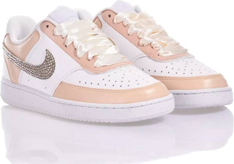 Nike Handgemaakte Beige Witte Sneakers voor Vrouwen Beige Dames