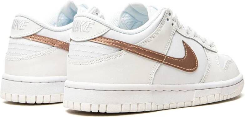 Nike Witte Roze Dunk Low Sneakers Wit Dames