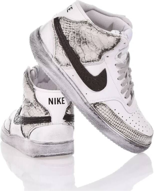 Nike Handgemaakte witte zwarte sneakers voor heren Wit Heren
