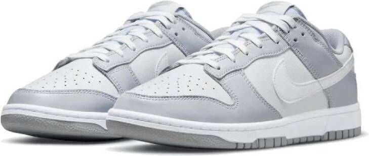 Nike Dunk Low sneakers met twee tinten grijs Wit Heren
