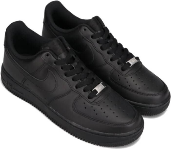 Nike Klassieke Leren Herensneakers Zwart Heren