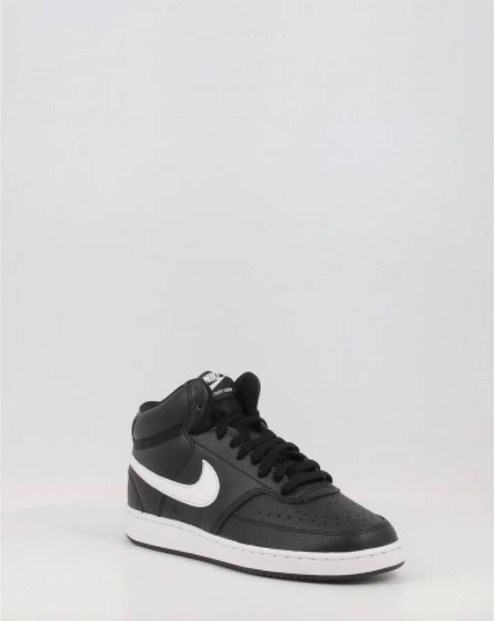 Nike Heren Court Vision Mid Sneakers Zwart Heren