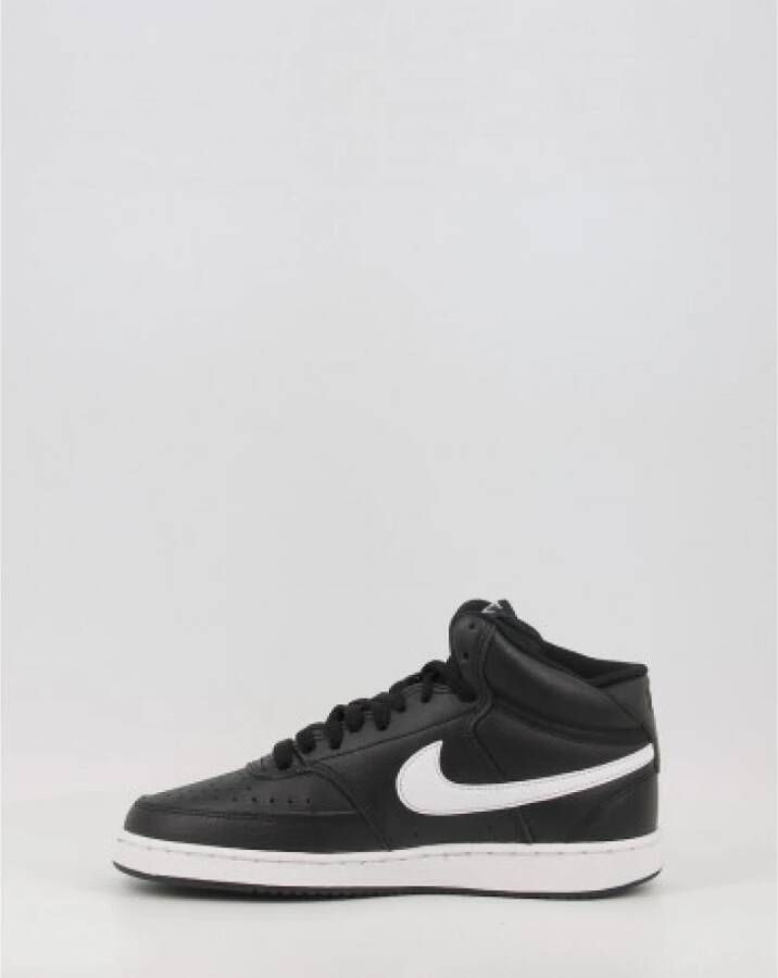 Nike Heren Court Vision Mid Sneakers Zwart Heren