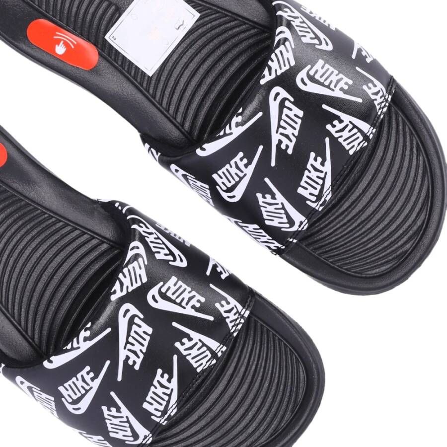 Nike Sneldrogende Slipper met Bedrukt Logo Black Heren