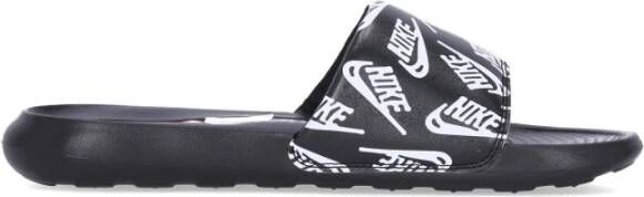 Nike Sneldrogende Slipper met Bedrukt Logo Black Heren
