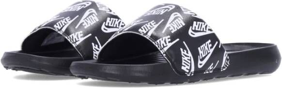 Nike Sneldrogende Slipper met Bedrukt Logo Black Heren