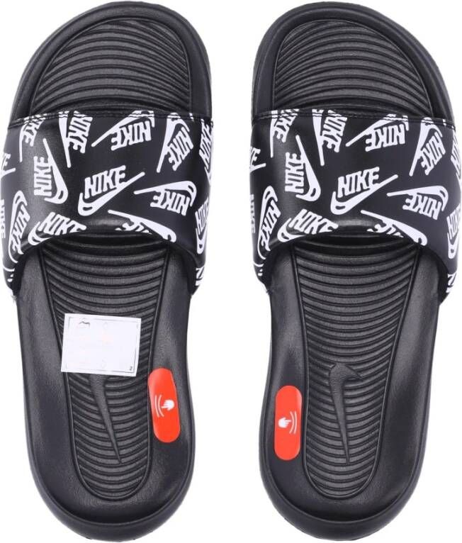 Nike Sneldrogende Slipper met Bedrukt Logo Black Heren