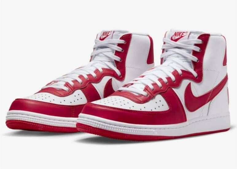 Nike Terminator High Rode Leren Sneakers Red Heren