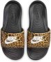 Nike Gedrukte Slide Pantoffels Chutney Wit Zwart Yellow Dames - Thumbnail 6