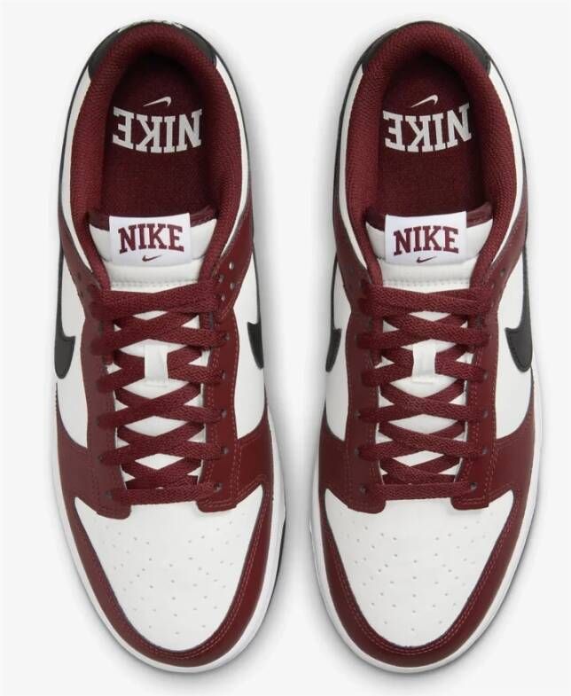 Nike Vintage Dunk Low Sneakers Wit-Rood Brown Heren