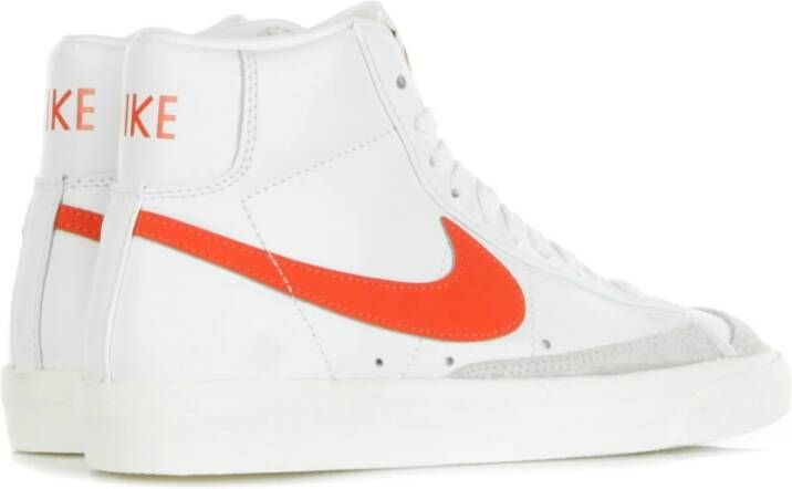 Nike White Habanero Red High Top Sneakers
