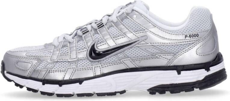 Nike P-6000 White Metallic Silver Pure Platinum Black- Dames White Metallic Silver Pure Platinum Black - Foto 6