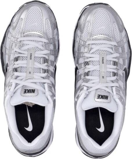 Nike P-6000 White Metallic Silver Pure Platinum Black- Dames White Metallic Silver Pure Platinum Black - Foto 10