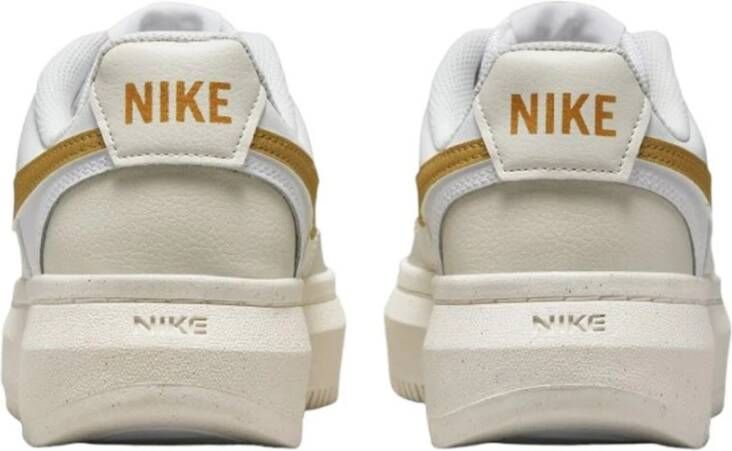 Nike Witte sportiee leren sneakers oor dames White Dames