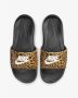 Nike Gedrukte Slide Pantoffels Chutney Wit Zwart Yellow Dames - Thumbnail 5