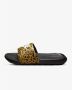 Nike Gedrukte Slide Pantoffels Chutney Wit Zwart Yellow Dames - Thumbnail 6