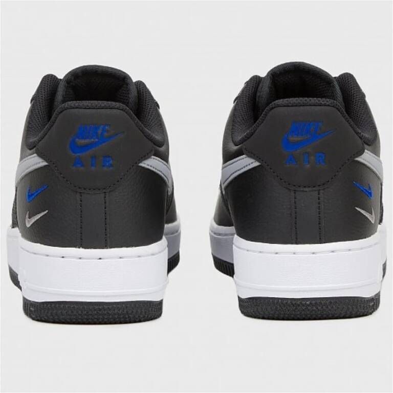 Nike Zwarte Leren Sneakers AIR Force 1'07 Black Heren