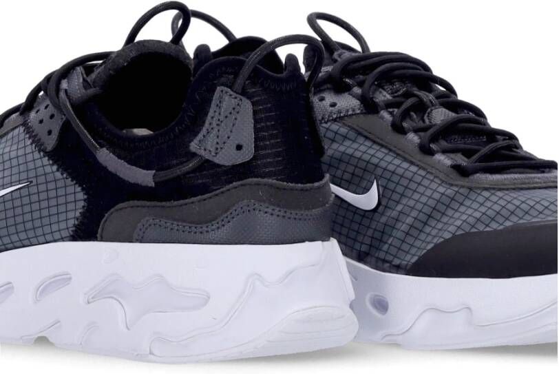 Nike Zwart Wit Lage Sneaker met React Technologie Black Heren