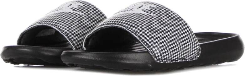 Nike Zwart Witte Slide Sandalen voor Vrouwen Black Dames