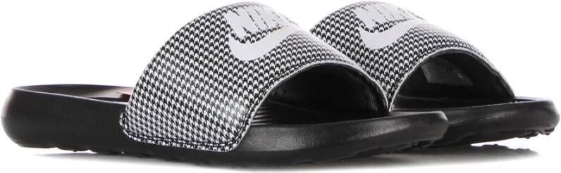 Nike Zwart Witte Slide Sandalen voor Vrouwen Black Dames