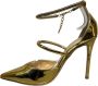 Ninalilou Gouden Spiegel Pumps met Enkelband Yellow Dames - Thumbnail 1