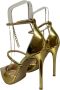 Ninalilou Gouden Spiegel Pumps met Enkelband Yellow Dames - Thumbnail 3