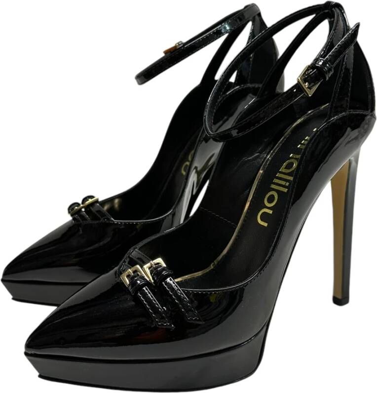 Ninalilou Lakleren Hoge Hak Pumps Black Dames