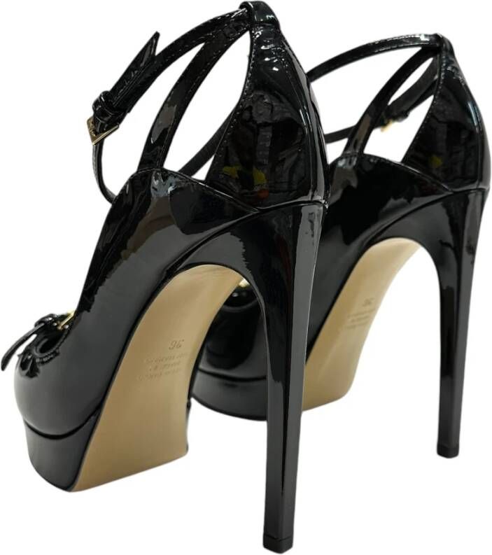 Ninalilou Lakleren Hoge Hak Pumps Black Dames