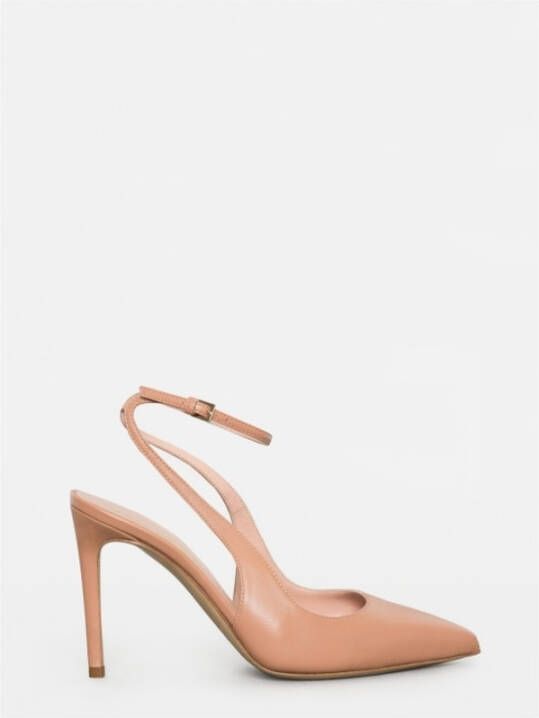 Ninalilou Lederen slingback sandaal Beige Dames