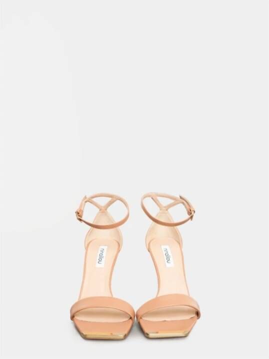 Ninalilou Lederen sandaal Beige Dames