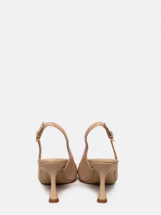 Ninalilou Nude leren slingback sandaal
