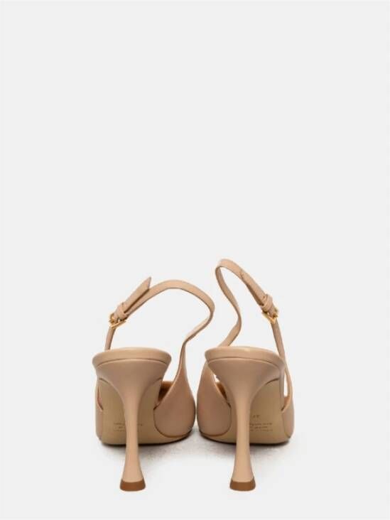 Ninalilou Nude leren slingback sandaal