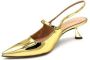 Ninalilou Spiegel Leren Slingback Sandalen Yellow Dames - Thumbnail 2