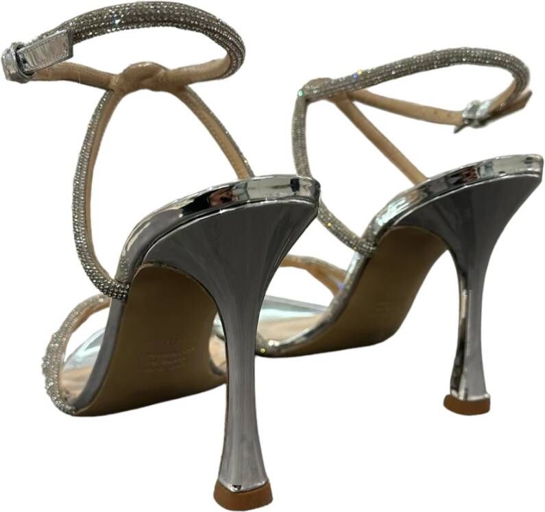 Ninalilou Spiegelsandaal met Enkelband Gray Dames