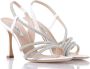 Ninalilou Strass Sandaal in Zacht Nappaleer White Dames - Thumbnail 2