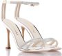 Ninalilou Versierde enkelband sandalen in polyester White Dames - Thumbnail 3