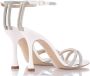 Ninalilou Versierde enkelband sandalen in polyester White Dames - Thumbnail 4