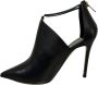 Ninalilou Zwarte leren enkellaars met band Black Dames - Thumbnail 2