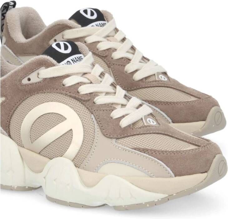 No Name Bruine Sneakers met 4 cm zool