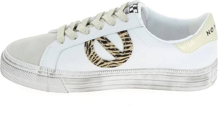 No Name Dames sportschoenen Strike side nappa p.zebra Wit Dames