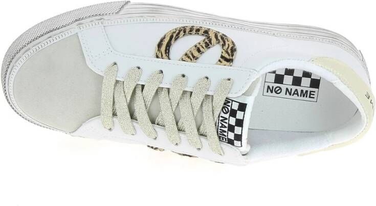 No Name Dames sportschoenen Strike side nappa p.zebra Wit Dames